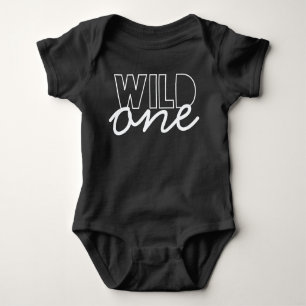 Wild One First Birthday Bodysuit in Navy