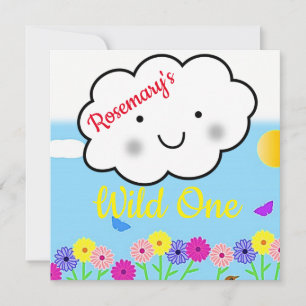 Wild One First Birthday Card Invitation