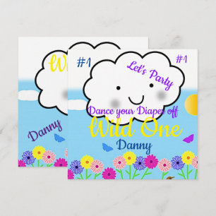Wild One First Birthday Card Invitation