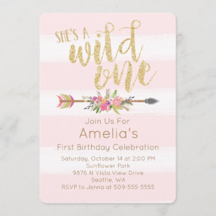 Wild One First Birthday Invitation