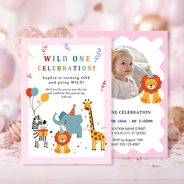 Wild One First Birthday Invitation (Creator Uploaded)