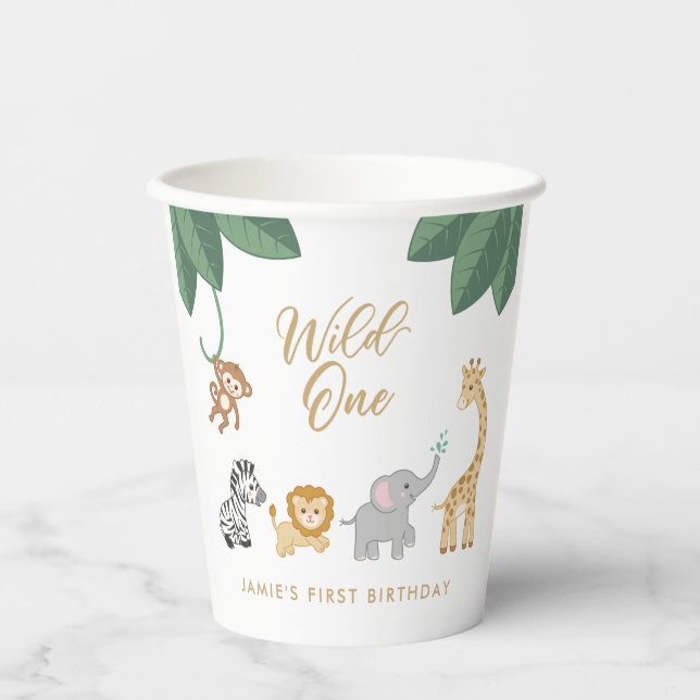 Wild One First Birthday  Paper Cups (Front)