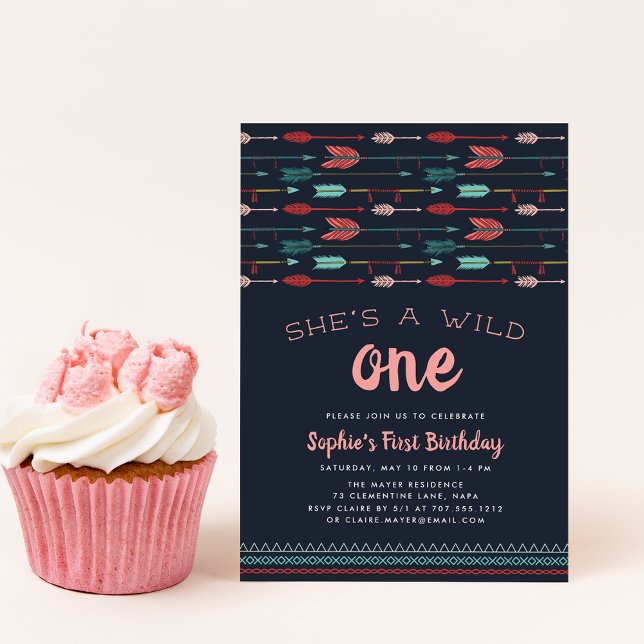 Wild One First Birthday Party Invitation (Creator Uploaded)