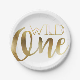 Wild One First Birthday Party Paper Plate