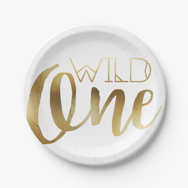 Wild One | First Birthday Party Paper Plate (Front)