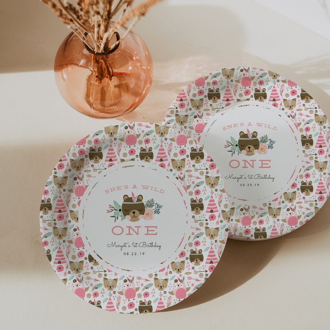 Wild One | First Birthday Party Paper Plate (Creator Uploaded)