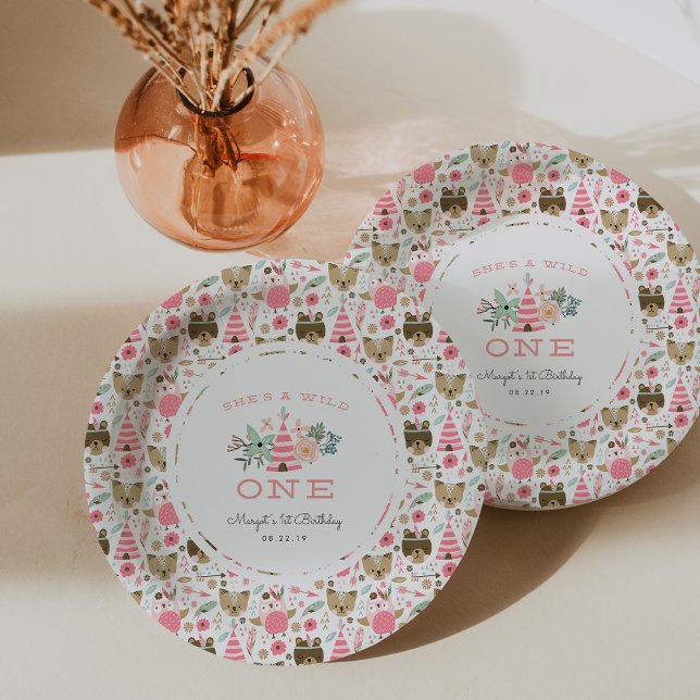 Wild One | First Birthday Party Paper Plate (Creator Uploaded)
