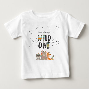 Wild One First birthday T-shirt Tribal woodland
