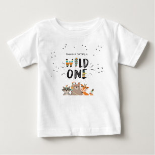 Wild One First birthday T-shirt Tribal woodland