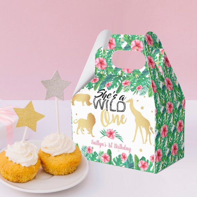 Wild One Girls First Birthday Party Favour Box (Creator Uploaded)