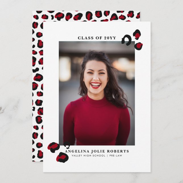 Wild One Graduation Announcement (Front/Back)