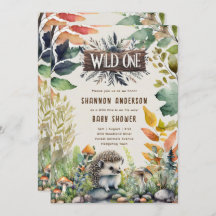 Wild One Hedgehog Baby Woodland Animals