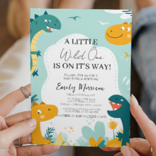 Wild one is On The Way and baby Shower Invitation