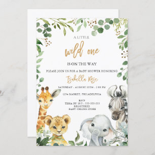 Wild One is on the Way Baby Shower Invitation
