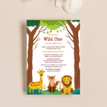 wild one is on the way  woodland baby shower 