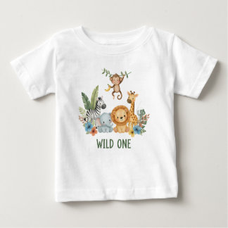 Wild One - Jungle Animals Baby T-Shirt