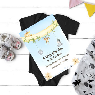 Wild One Jungle Baby Shower Invitation