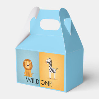 Wild One Jungle Birthday- Safari Animals Favour Box