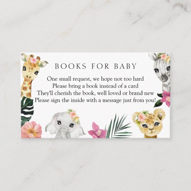 Wild One Jungle Books for Baby Enclosure Card (Front)