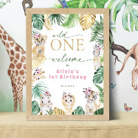 Wild One Jungle Safari Animal 1st Birthday Welcome