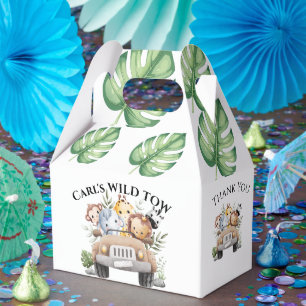 Wild One Jungle Safari Birthday for Boys Favour Box