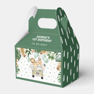 Wild One Jungle Safari Party Animals Birthday Favour Box