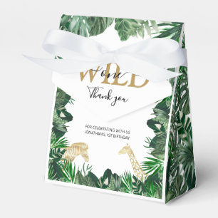 Wild One Jungle Safari Themed 1st Birthday Party Favour Box