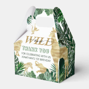 Wild One Jungle Safari Themed 1st Birthday Party Favour Box