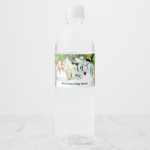 Wild One Jungle Safari Water Bottle Label