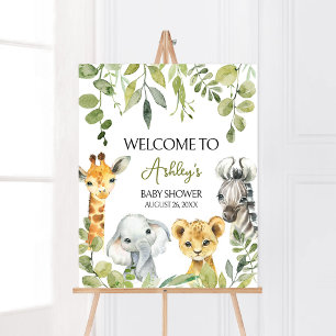 Wild One Jungle Safari Welcome Poster