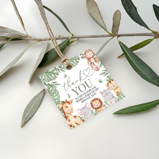 Wild One Jungle Thank You Tag (Creator Uploaded)