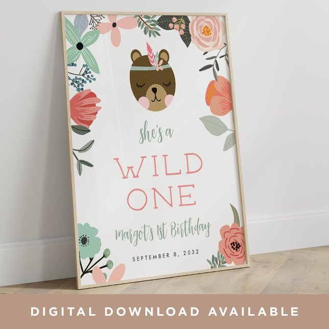 Wild One | Kids Birthday Party Welcome Sign (Creator Uploaded)