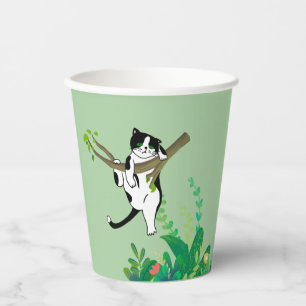 Wild One Kitty Cat Kitten 1st Birthday Invitation Paper Cups