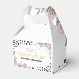Wild One Leopard Animals Birthday Favour Box
