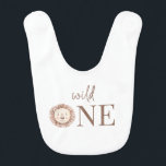 Wild One Lion Face Bib<br><div class="desc">A watercolour lion face spelling 'wild one' - perfect for your little one's First Birthday!</div>