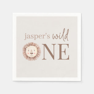 Wild One Lion Face Napkin