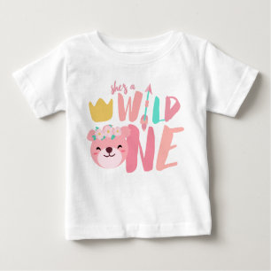 Wild One Lioness and Arrow 1 Year Old Baby Girl Baby T-Shirt