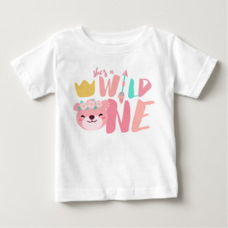 Wild One Lioness and Arrow | 1 Year Old Baby Girl T-Shirt