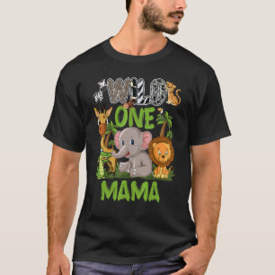 Wild One Mama Zoo Birthday Safari Jungle Animals T-Shirt