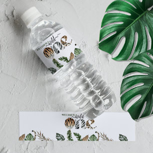 Wild One Modern Gender Neutral 1st Birthday Water Bottle Label