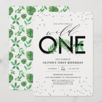 Wild One Modern Tropical Greenery 1st Birthday