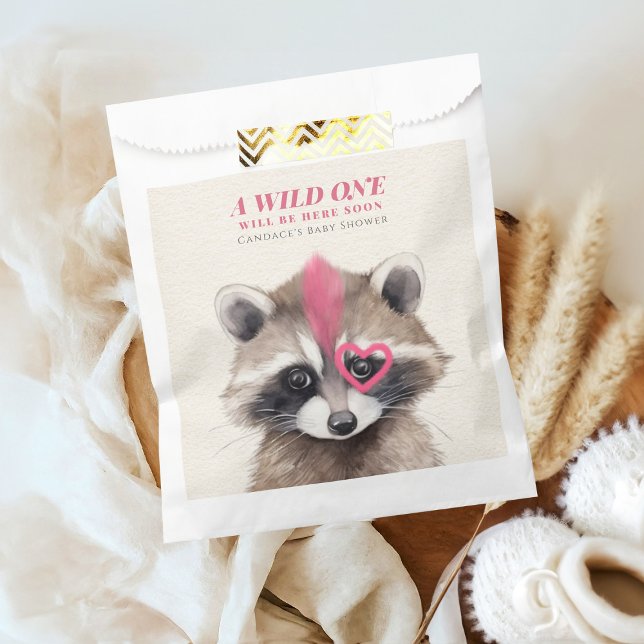 Wild One Mohawk Racoon Baby Shower Favour Bag (Creator Uploaded)