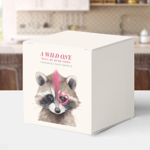Wild One Mohawk Racoon Baby Shower Favour Box