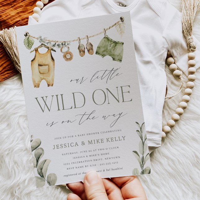 Wild One | Neutral Boho Safari Baby Shower Invitation (Creator Uploaded)