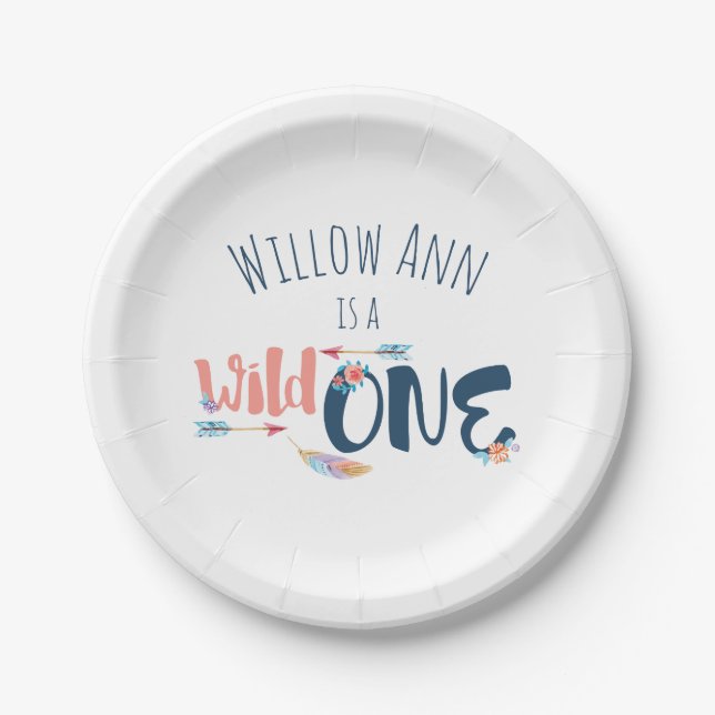 Wild One Paper Plate (Front)