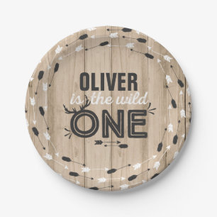 Wild One Paper Plate 7" Rustic Rustic Wild One