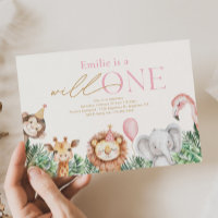 Wild One Party Animal First Birthday Invitation
