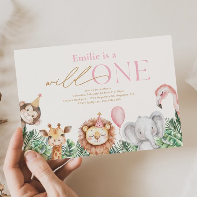 Wild One Party Animal First Birthday Invitation (Creator Uploaded)