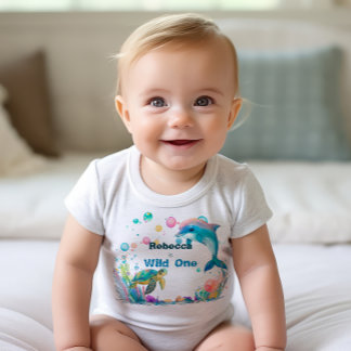 Wild One Playful Sea Life Baby Bodysuit