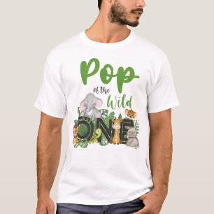 Wild One Pop Jungle Safari Birthday family T-Shirt